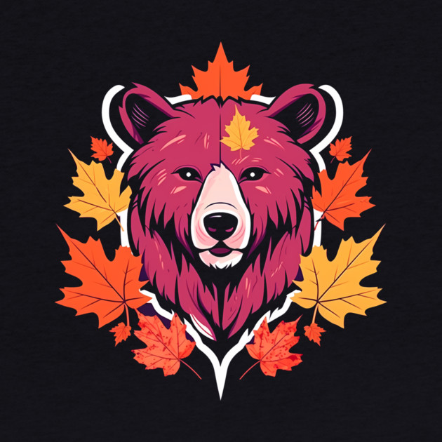Bear with Maple leafs Canada by logiamerch
