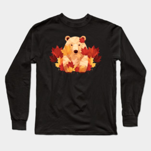 Bear with Maple leafs Canada Long Sleeve T-Shirt