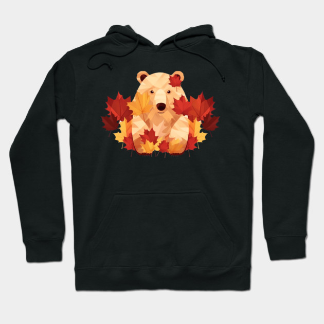 Bear with Maple leafs Canada Hoodie by logiamerch