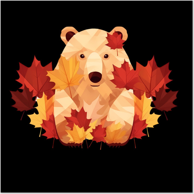 Bear with Maple leafs Canada Wall Art by logiamerch