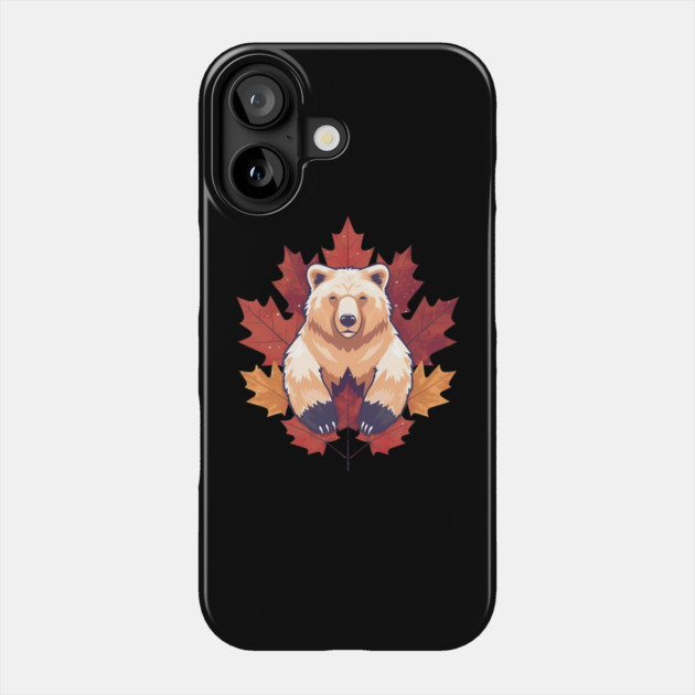 Bear with Maple leafs Canada Phone Case by logiamerch