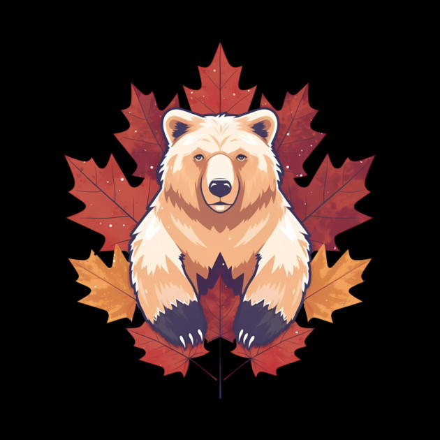Bear with Maple leafs Canada by logiamerch