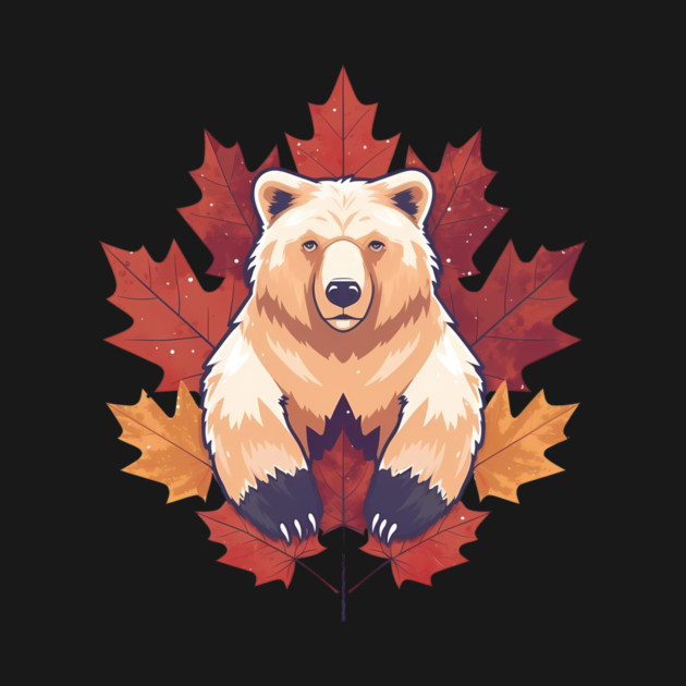Bear with Maple leafs Canada by logiamerch