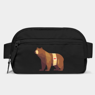 Bear with Maple leafs Canada, Canadian Flag Bag