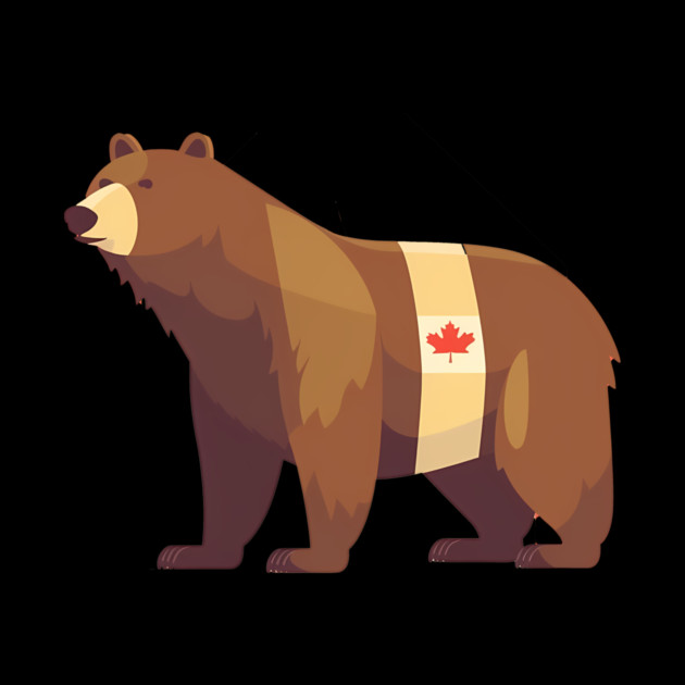 Bear with Maple leafs Canada, Canadian Flag by logiamerch