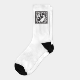 Chinchillas Shadow Silhouette Anime Style Collection No. 7 Socks