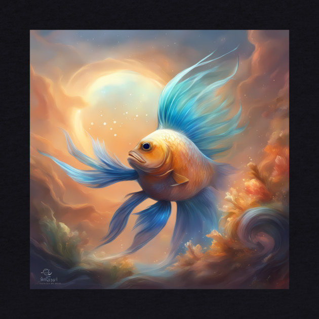 magnificent goldfish by animegirlnft