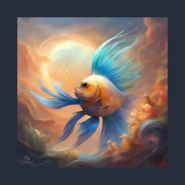 magnificent goldfish by animegirlnft
