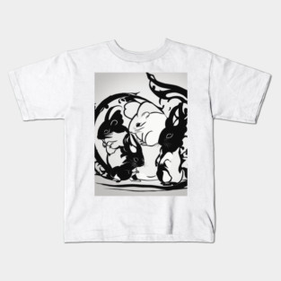 Chinchillas Shadow Silhouette Anime Style Collection No. 8 Kids T-Shirt