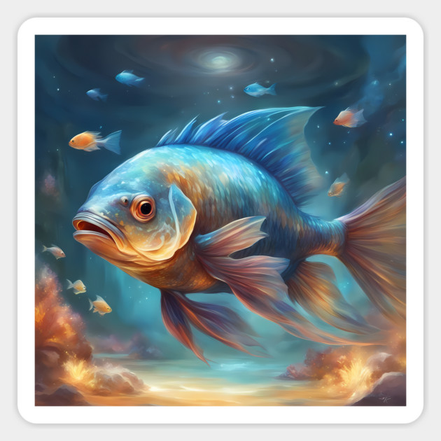 symphony of anger the fish Sticker by animegirlnft