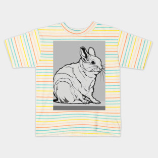 Chinchillas Shadow Silhouette Anime Style Collection No. 9 Kids T-Shirt