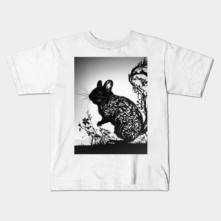 Chinchillas Shadow Silhouette Anime Style Collection No. 9 Kids T-Shirt
