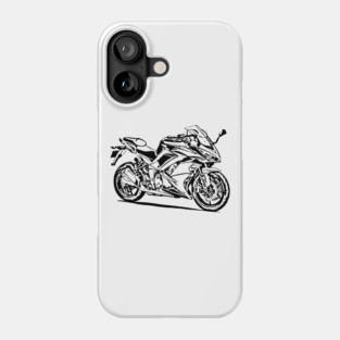 Z1000SX Motorcycle Sketch Art Phone Case