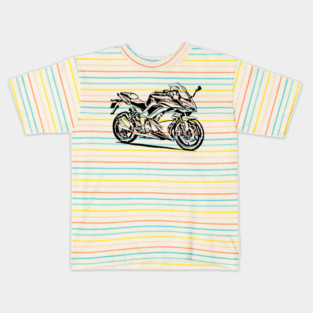 Z1000SX Motorcycle Sketch Art Kids T-Shirt