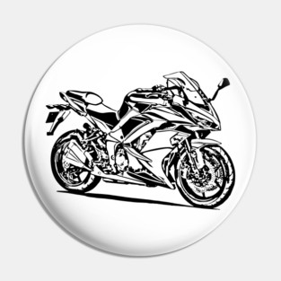 Z1000SX Motorcycle Sketch Art Pin