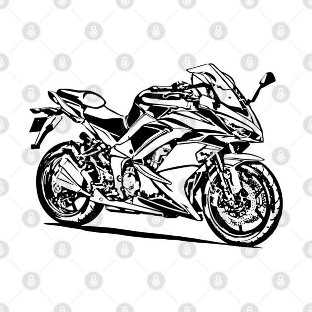 Z1000SX Motorcycle Sketch Art by DemangDesign