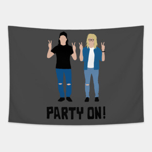 Wayne's World Minimal Style Tapestry