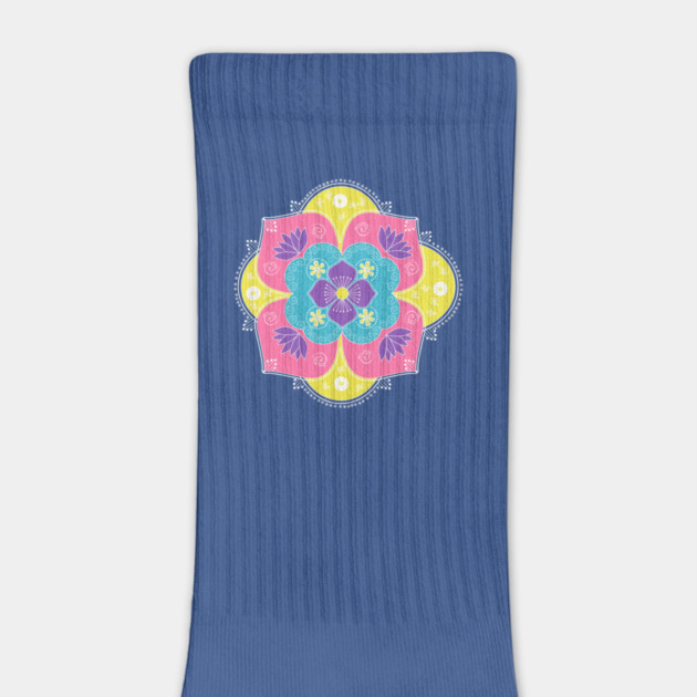 Bright Pastel Lotus Rangoli by HolidayBug