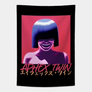Aphex Twin •••••• Aesthetic Retro Fan Design Tapestry