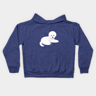 Pom Pom bichon Kids Hoodie