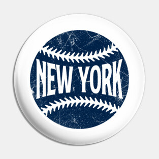New York Retro Baseball - White Pin