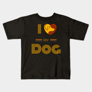 I-Love-My-Dog-Dog-Lover Kids T-Shirt