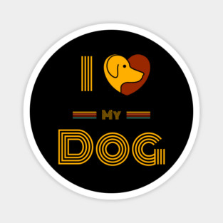 I-Love-My-Dog-Dog-Lover Magnet