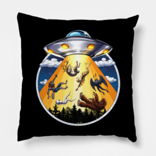 Cryptids Alien Abduction Pillow