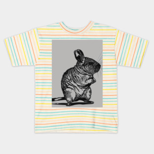 Chinchillas Shadow Silhouette Anime Style Collection No. 10 Kids T-Shirt