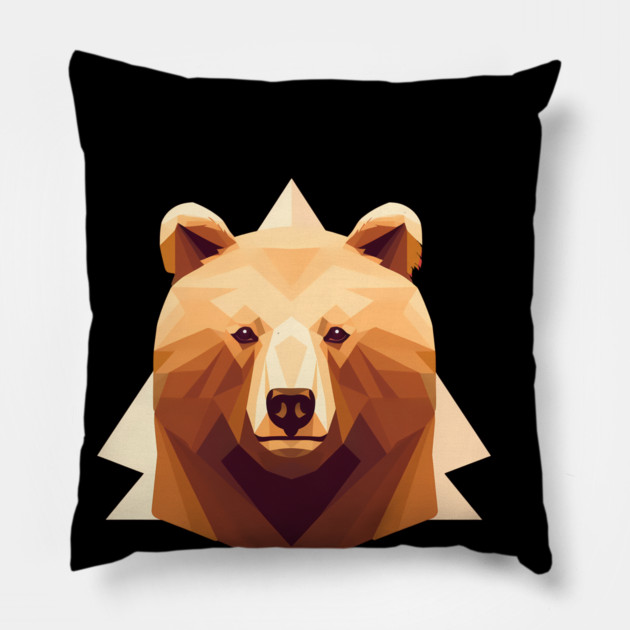 Bear with Maple leafs Canada, Canadian Flag Pillow by logiamerch