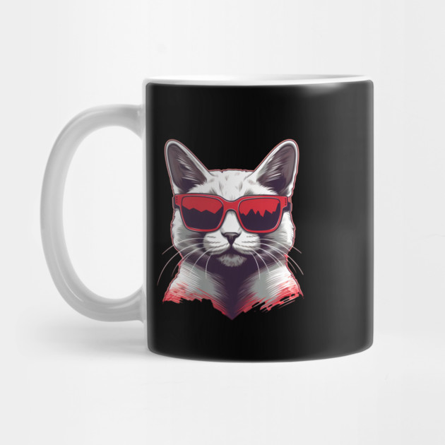 Cat with Maple leafs Canadaian Colors by logiamerch