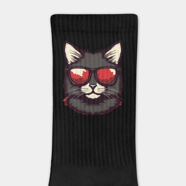 Cat with Maple leafs Canadaian Colors by logiamerch