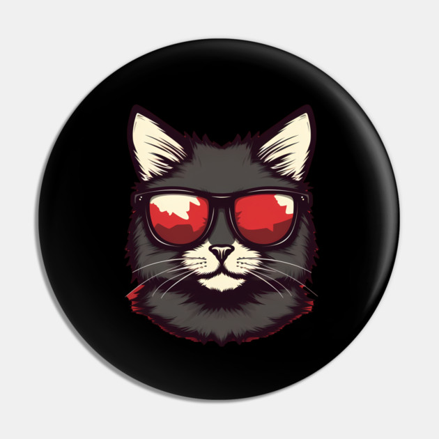 Cat with Maple leafs Canadaian Colors Pin by logiamerch