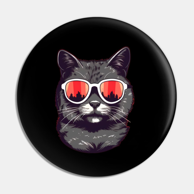 Cat with Maple leafs Canadaian Colors Pin by logiamerch