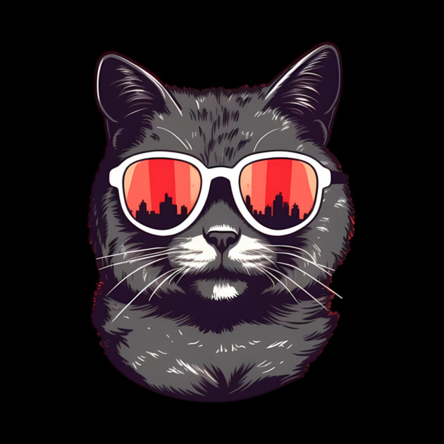 Cat with Maple leafs Canadaian Colors by logiamerch