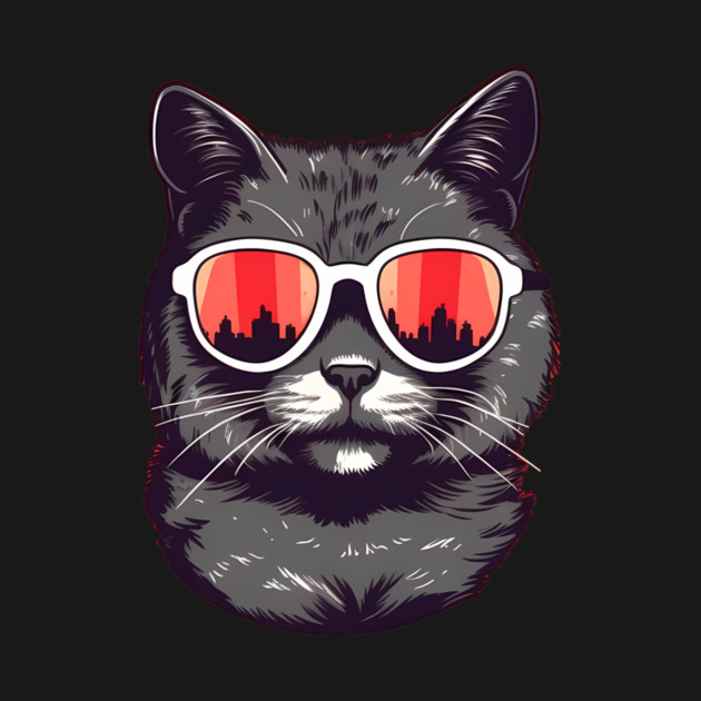 Cat with Maple leafs Canadaian Colors by logiamerch