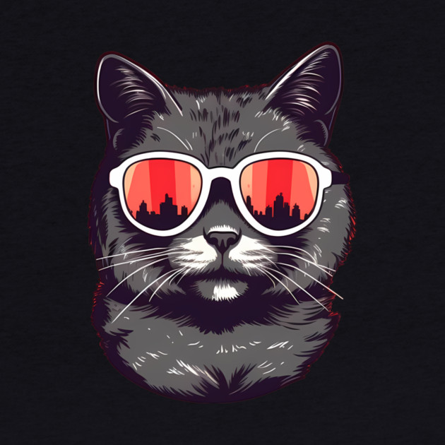 Cat with Maple leafs Canadaian Colors by logiamerch