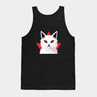 White Cat with Shades, Love Cats Tank Top
