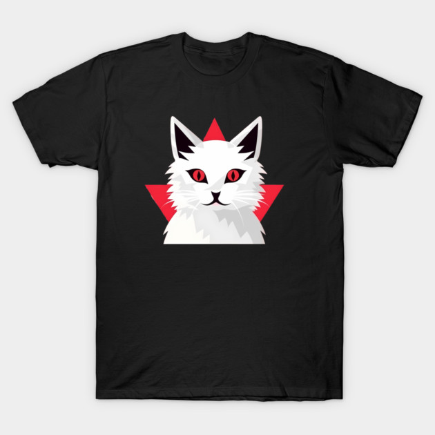 White Cat with Shades, Love Cats T-Shirt by logiamerch