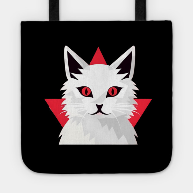 White Cat with Shades, Love Cats Tote by logiamerch