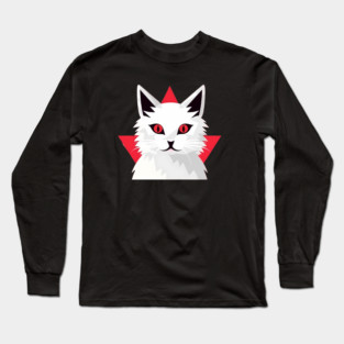 White Cat with Shades, Love Cats Long Sleeve T-Shirt