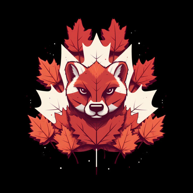Cougar Cat with Maple leafs Canada Flag by logiamerch