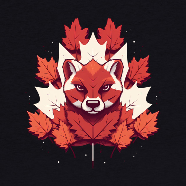 Cougar Cat with Maple leafs Canada Flag by logiamerch