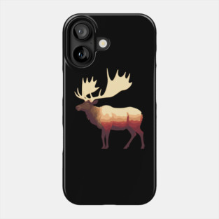 Elk Illustration, Love Elks Phone Case