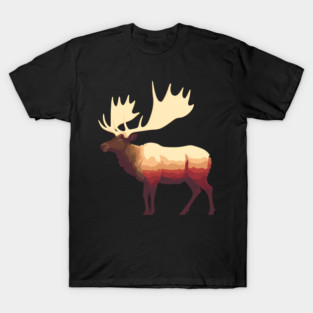 Elk Illustration, Love Elks T-Shirt