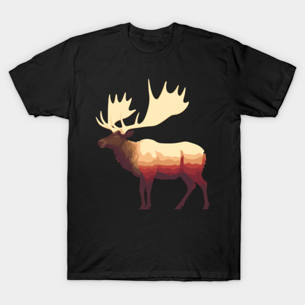 Elk Illustration, Love Elks T-Shirt by logiamerch