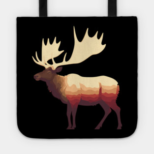 Elk Illustration, Love Elks Tote