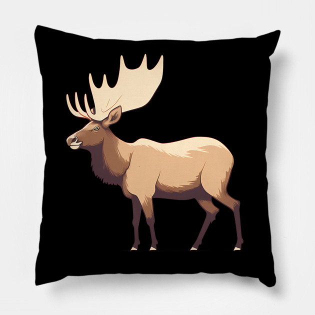 Elk Illustration, Love Elks Pillow by logiamerch