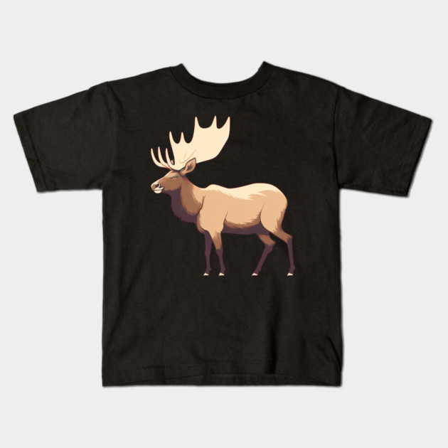 Elk Illustration, Love Elks Kids T-Shirt by logiamerch