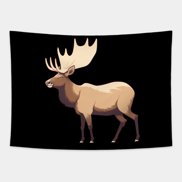 Elk Illustration, Love Elks Tapestry by logiamerch